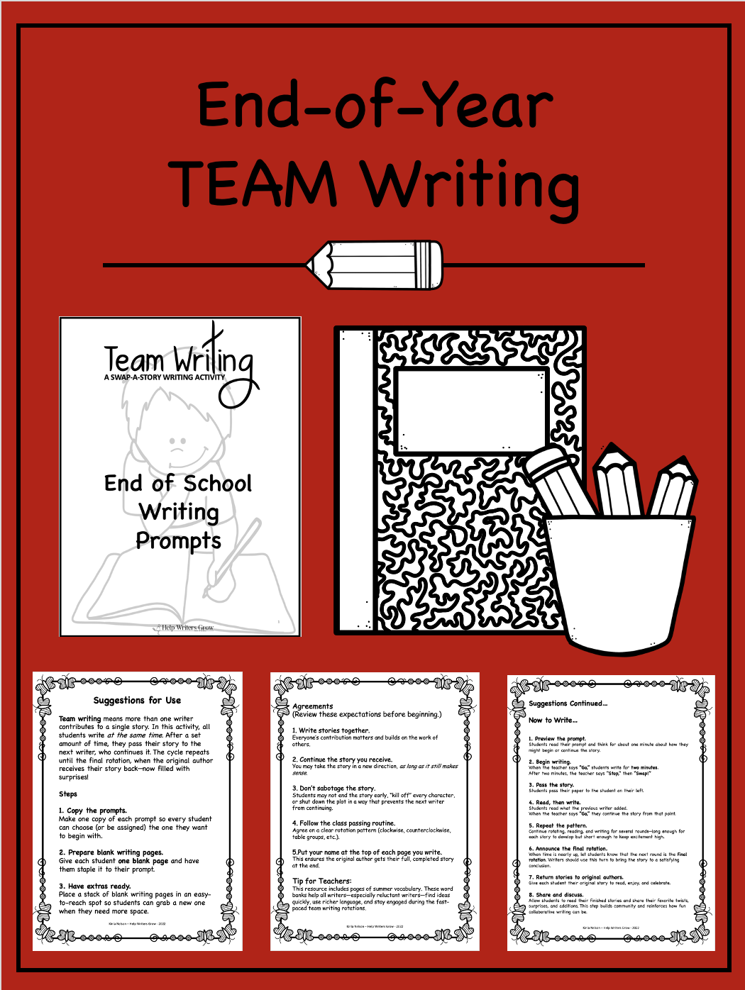 End-Of-the-Year Writing Prompts - Team Writing - Image 6