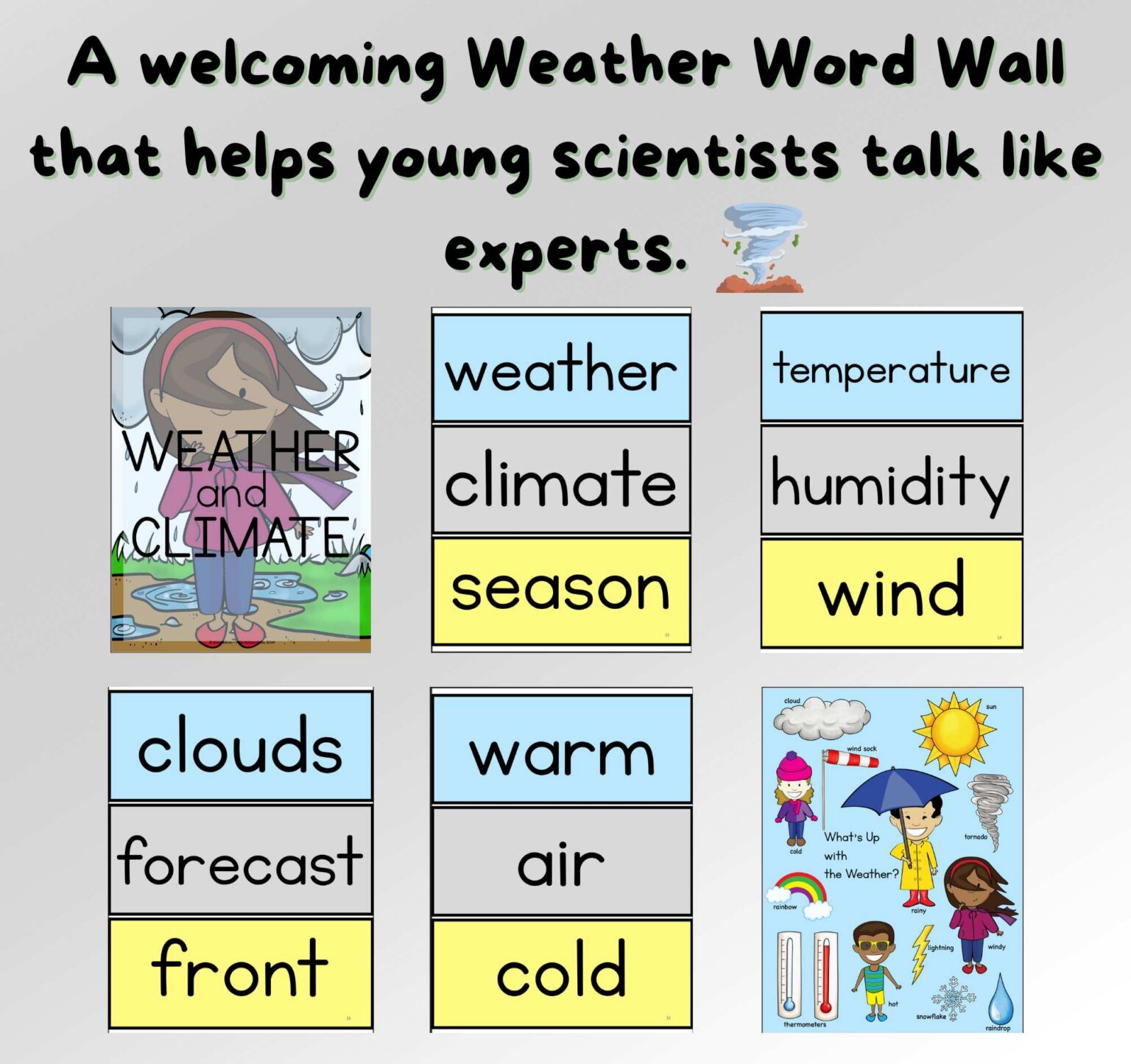 Weather Word Wall and Science Center - Help Writers Grow