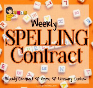 Resource Cover for Weekly spelling contract and literacy center